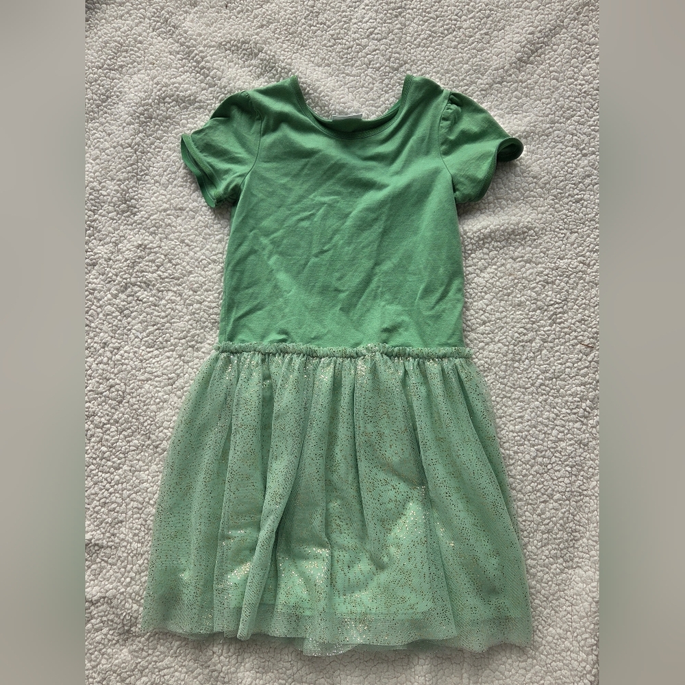 Hanna Andersson Glitter Tulle Green Dress Size 130 Sise 8